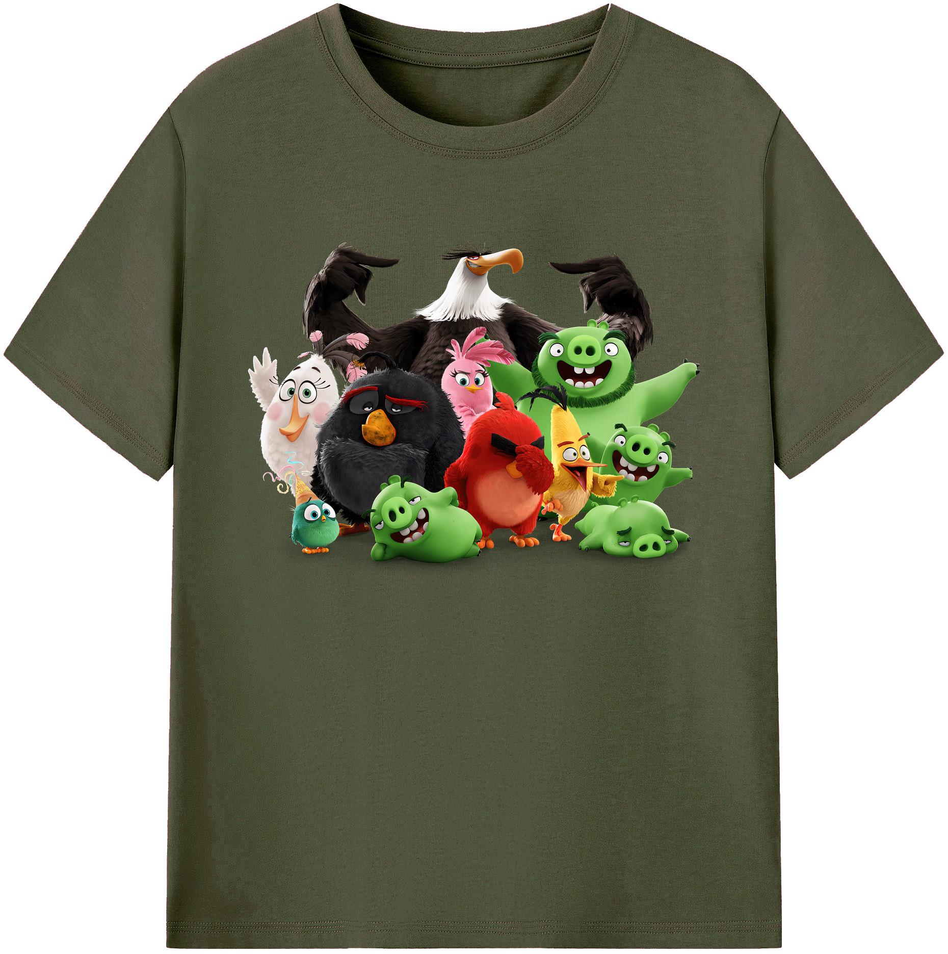 （画像用） Angry Birds アングリーバード 綿100％ メンズ半袖Tシャツ｜肌触りやわらか＆通気性